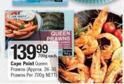 Cape Point Queen Prawns-700g Each 