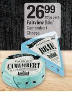 Fairview Brie/ Camembert Cheese-125g Each 
