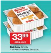 Rainbow Simply Chicken Steaklets-400g Each