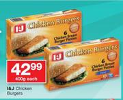 I&J Chicken Burgers-400g Each