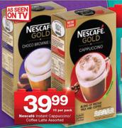 Nescafe Instant Cappuccino/Coffee Lattle Assorted-10 Per Pack