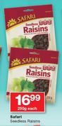 Safri Seedless Raisins-250g Each
