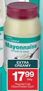 Housebrand Regular/ Lite Mayonnaise-750g Each