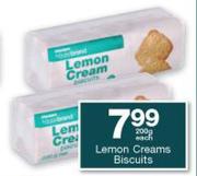 Housebrand Lemon Creams Biscuits-200g Each