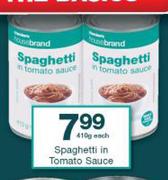 Housebrand Spaghetti In Tomato Sauce-410g Each