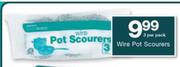 Housebrand Wire Pot Scourers-3 Per Pack
