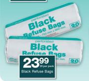 Housebrand Black Refuse Bags-20 Per Pack