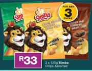 Simba Chips Assorted-3 x 125g