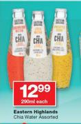 Eastern Highlands Chia Water Assorted-290ml Each