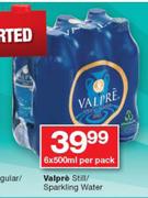Valpre Still/Sparkling Water-6 x 500ml Per Pack