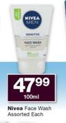 Nivea Face Wash Assorted-100ml