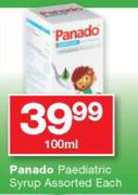 Panado Paediatric Syrup Assorted-100ml Each