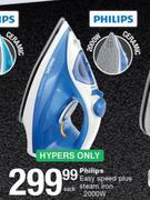 Philips 2000W Ceramic Easy Speed Plus Steam Iron-Each