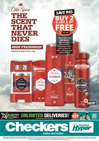 Checkers Gauteng, Brits, Klerksdorp, Limpopo, Mpumalanga, North West, Potchefstroom & Rustenburg : Old Spice Promotion (10 March - 13 April 2025)