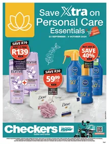 Checkers Gauteng, Brits, Klerksdorp, Limpopo, Mpumalanga, North West, Potchefstroom & Rustenburg : Save Xtra On Personal Care Essentials (23 September - 06 October 2024)