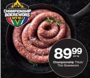 Championship Thick/Thin Boerewors-Per Kg