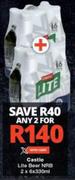 Castle Lite Beer NRB-For Any 2 x 6 x 330ml
