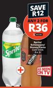 Sprite/Schweppes/Stoney/Fanta Cold Drink-For Any 2 x 2L