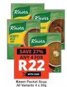 Knorr Packet Soup (All Variants)-4 x 50g