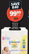 Johnson's Gentle All Over Extra Sensitive Baby Wipes-224/288 Per Pack
