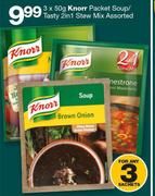 Knorr Packet Soup/Tasty 2 In 1 Stew Mix Assorted-3 x 50g