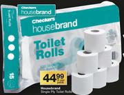 Housebrand Single Ply Toilet Rolls-15 Per Pack
