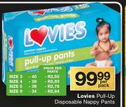Lovies Pull Up Disposable Nappy Pants Size 5-36 Per Pants