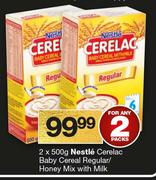 Nestle Cerelac Baby Cereal Regular/Honey Mix With Milk-2 x 500g