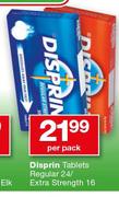Disprin Tablets Regular 24/Extra Strength 16-Per Pack