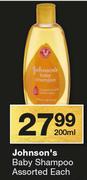 Johnsons Baby Shampoo Assorted-200ml Each