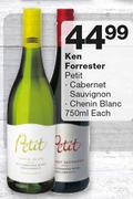 Ken Forrester Petit Cabernet Sauvignon/Chenin Blanc-750ml Each