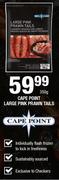 Cape Point Large Pink Prawn Tails-350g