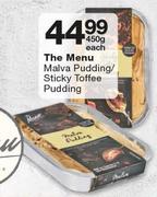The Menu Malva Pudding/ Sticky Toffee Pudding-450g Each