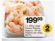 Large Peeled Prawns-2 x 400g Packs