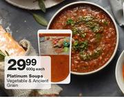 Platinum Soups Vegetable & Ancient Grain-600g Each
