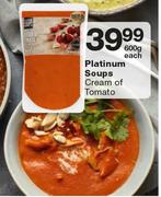 Platinum Soups Cream Of Tomato-600g Each