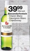 Alaxanderfontein Chenin Blanc/Sauvignon Blanc/Chardonnay-750ml Each