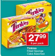 Tinkies Filled Sponge Cake 6-Per Pack