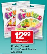 Mister Sweet Frutus Sweet Chews-125g Each