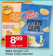 Tait’s Straight Cut/Potato Chips-125g Each