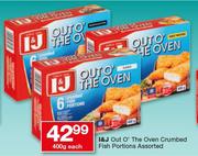 I&J Out O The Oven Crumbed Fish Portions Assorted-400g Each