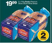 Sasko Premium Slices Sliced White Bread-2x700g