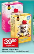 House Of Coffees Hug In A Mug verskeidenheid-10 Per Pak