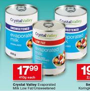 Crystal Valley Evaporated Milk Low Fat/Unsweetened-410g Each17.99