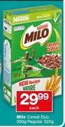 Milo Cereal Dup-300g/Regular-320g Each
