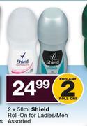 Shield Roll On For Ladies/Men Assorted-2 x 50ml