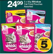 Whiskas Cat Food Pouches Assorted-5 x 85g