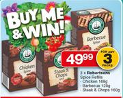 3 x Robertsons Spice Refills