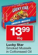 Lucky Star Smoked Mussels In Cottonseed Oil-85g