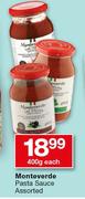 Monteverde Pasta Sauce-400g Each